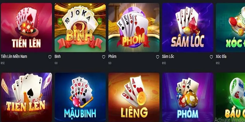 Hệ thống game đa dạng, phong phú