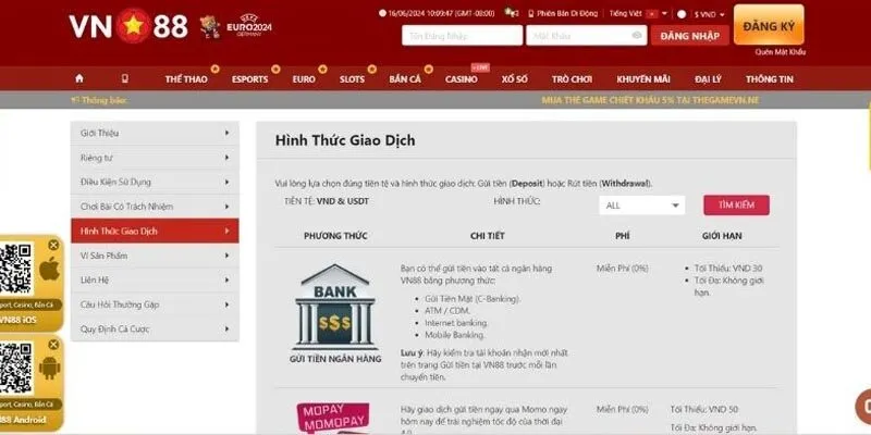 Hướng dẫn nạp tiền VN88 qua ngân hàng nhanh chóng